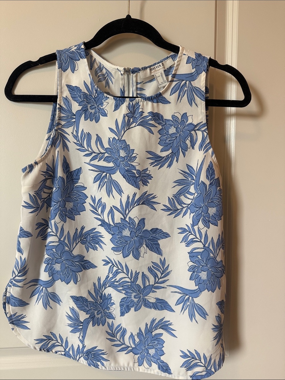 Forever 21 Blue Floral Blouse